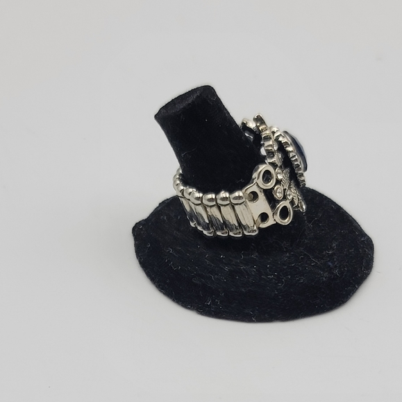 Paparazzi  burn bright blue flower ring - Picture 4 of 4